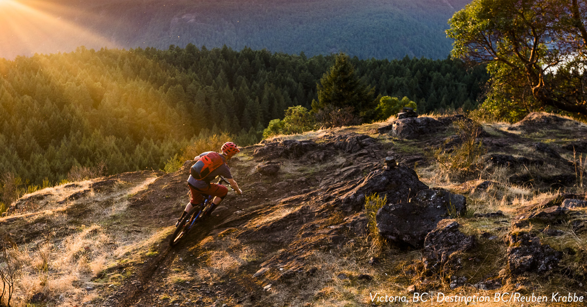 Mountain biking near golf courses in Victoria BC